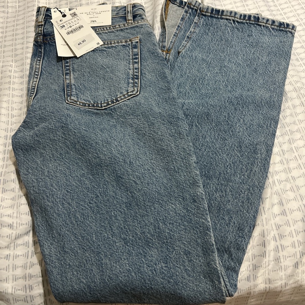 Zara split hem jeans